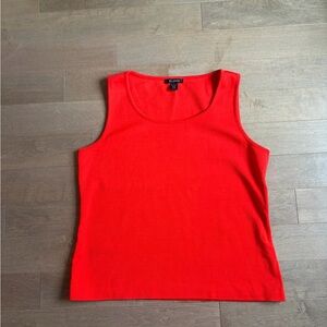 St. John Vibrant Red Knit Tank Top